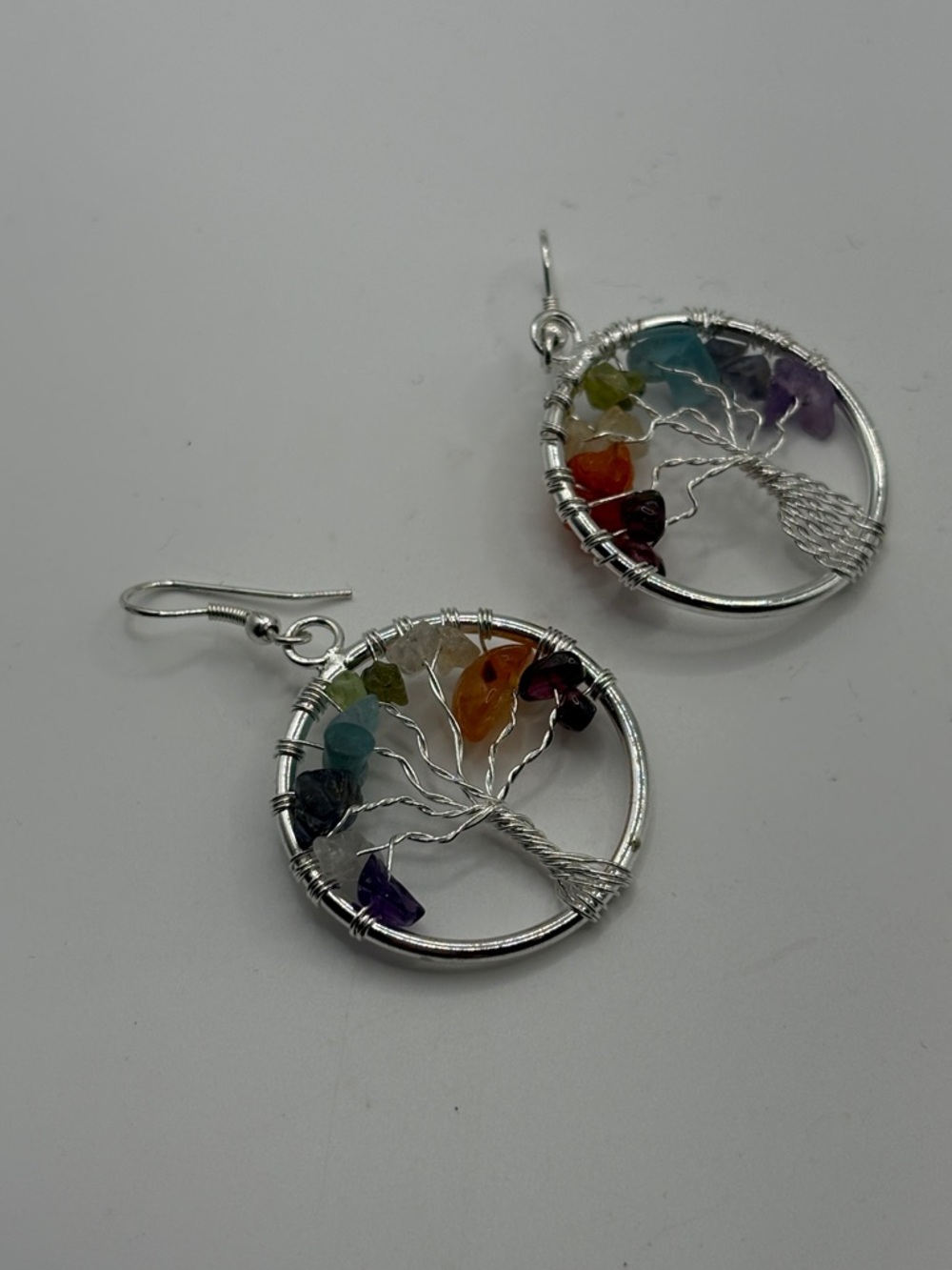 Tree of Knowledge Life Multi Gemstone Earrings New!